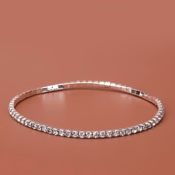 💗 Crystal Ankle Bracelet Stretchy 8”-9.5” adjustable NEW - Picture 4 of 6